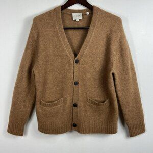 Vince Brushed Alpaca Blend Cardigan Mens M Pockets Grunge Grandpa Golf Sweater